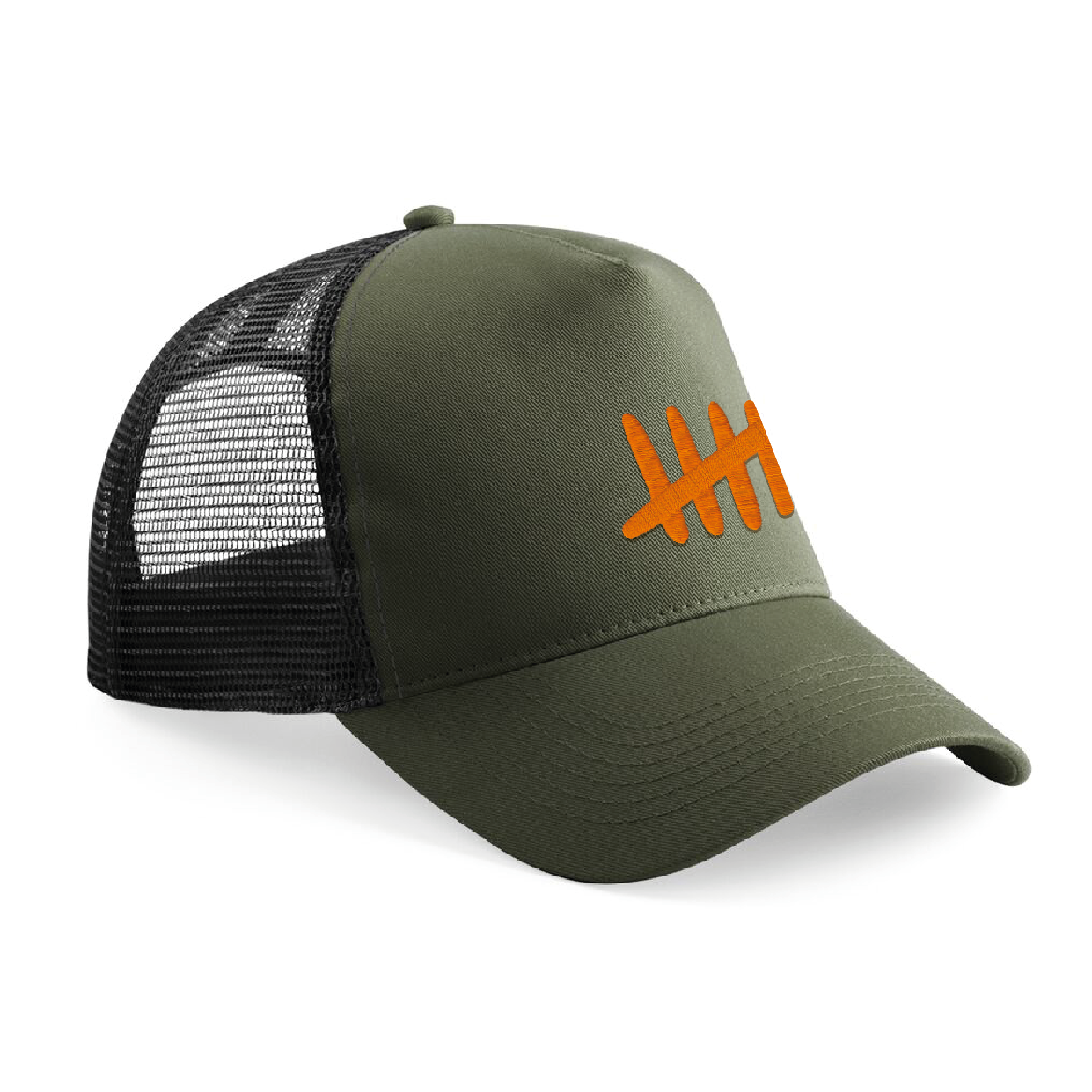 Hardcore Hustler - KIDS Trucker Cap ARMYORANGE